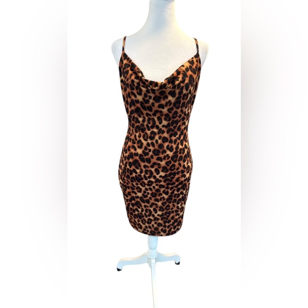 Iris Leopard Print Mini Dress